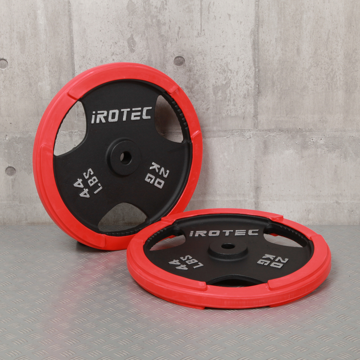 バーベル IROTEC（アイロテック）ラバープレート20KG [2枚] 穴径29mm