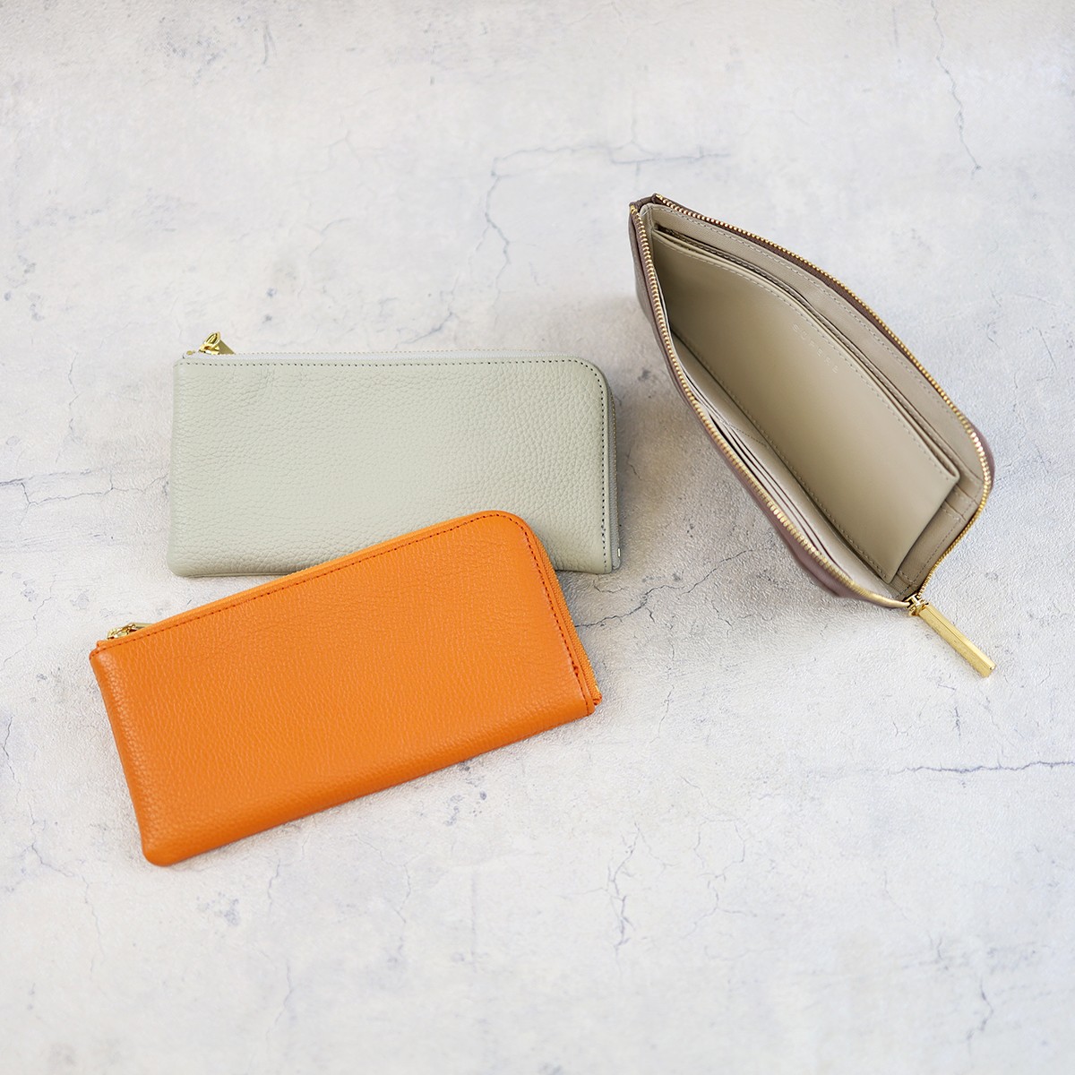 レザーL字長財布/全22色】上品かつ高級感のある薄マチ軽量で大きく