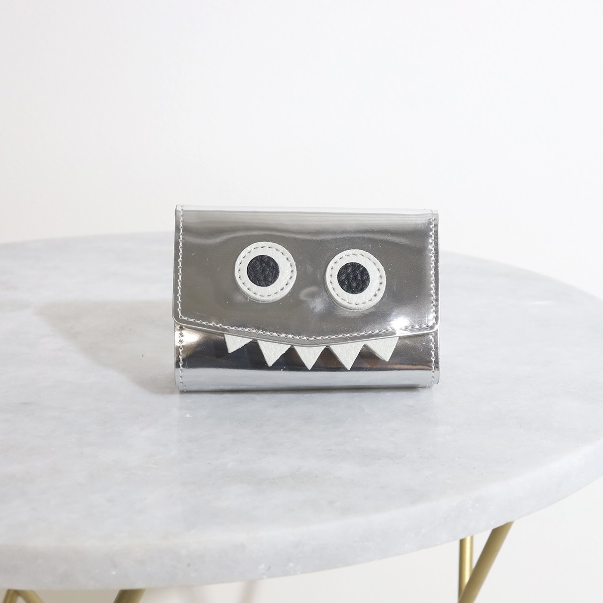 ミラー箔モンスターミニウォレット/全3色】鏡面加工のミラー箔レザー