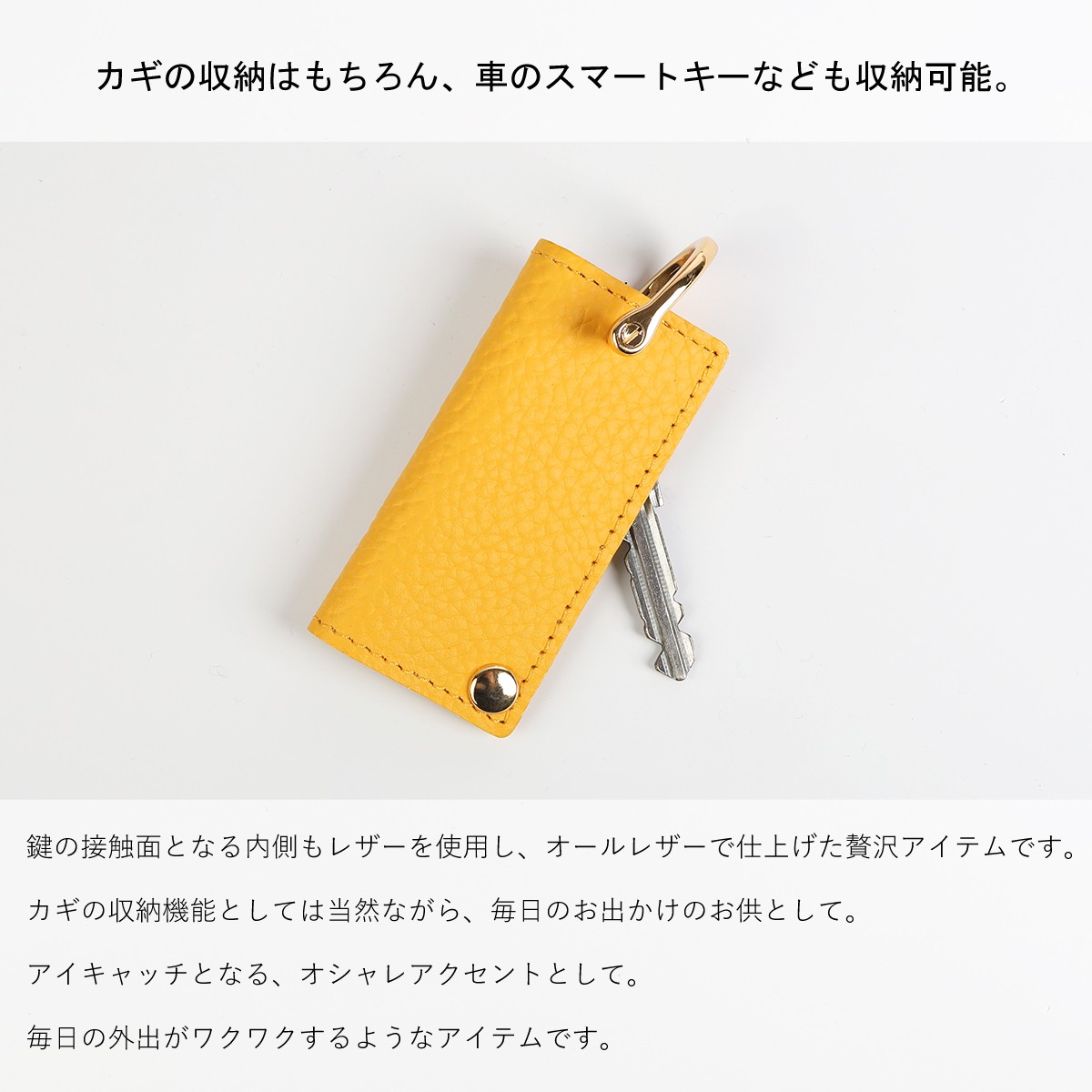 スリムキーケース/全22色】アイキャッチにもなる高級感な佇まいの 
