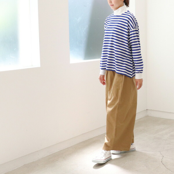 MR.OLIVE / GIZA COTTON BORDER / BOTTLE NECK SHIRTミスターオリーブ