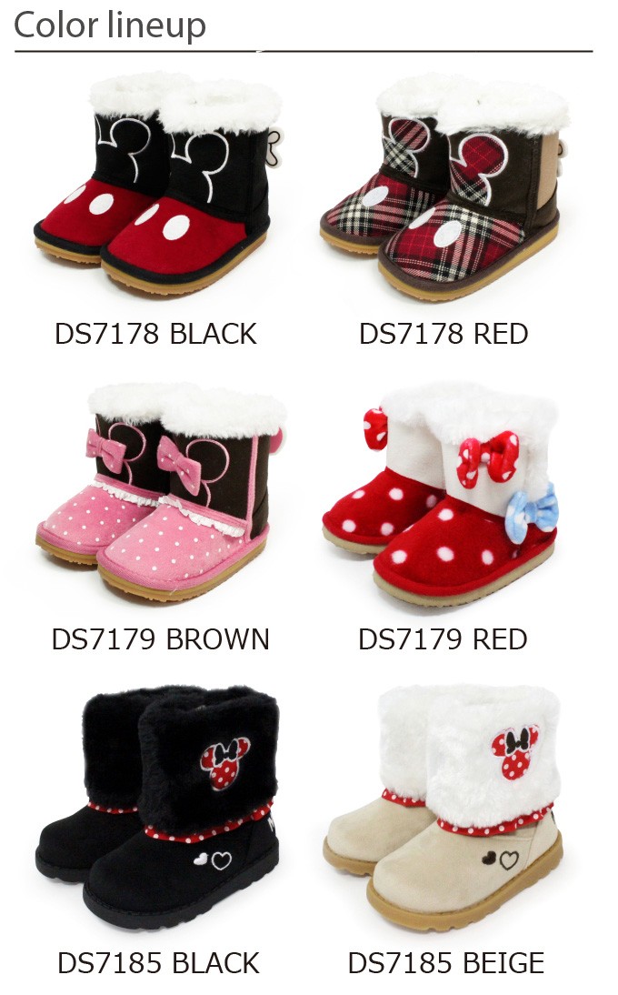 Disney（ディズニー） ミッキーマウス ベビーブーツ キッズ ムートン