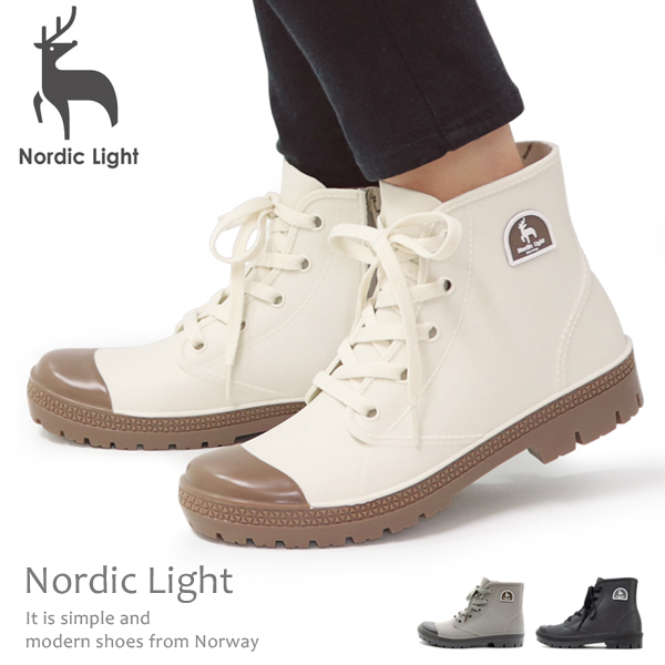 レインブーツ 防水 スニーカー レインシューズ レディース ショート おしゃれ Nordic Light NL0014