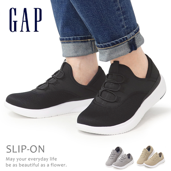 GAP ギャップ スニーカー スリッポン レディース ウォーキングシューズ 厚底 靴 かかとが踏める GPU22406｜superfoot