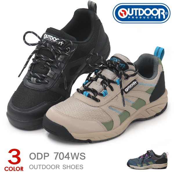 OUTDOOR PRODUCTS トレッキングシューズ メンズ レディース 登山靴 防水 スニーカー アウトドア ODP 704WS｜superfoot