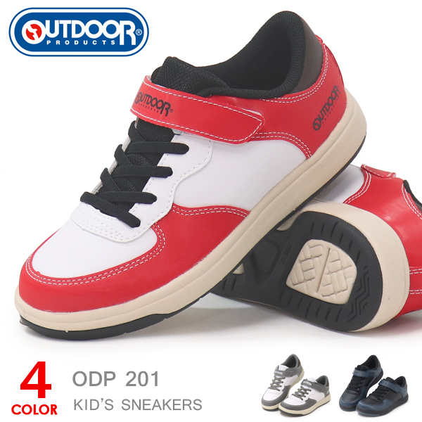 OUTDOOR PRODUCTS ジュニアシューズ スニーカー キッズ コートシューズ 男の子 女の子 子供 靴 ODP 201｜superfoot