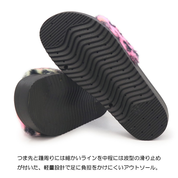 厚底 サンダル レディース 暖かい ファーサンダル シャワー