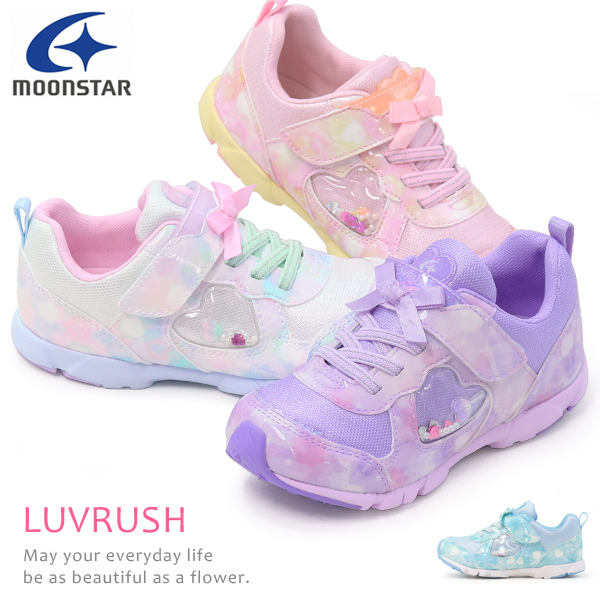 Yahoo! Yahoo!ショッピング(ヤフー ショッピング)スーパースター LUVRUSH 女の子 ランニングシューズ キッズ スニーカー ジュニア 子供 リボン