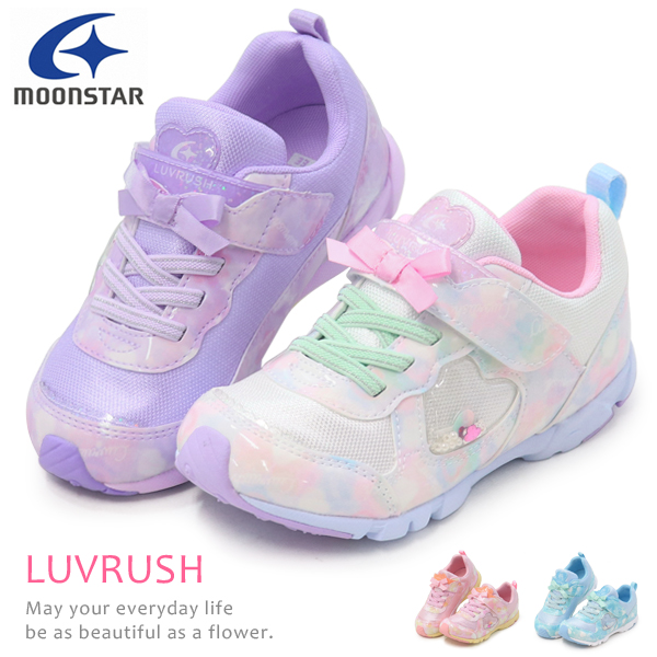 Yahoo! Yahoo!ショッピング(ヤフー ショッピング)スーパースター LUVRUSH 女の子 ランニングシューズ キッズ スニーカー ジュニア 子供 リボン