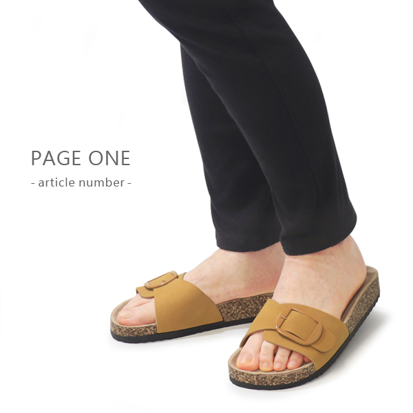 PAGEONE サンダル レディース フラットサンダル ベルトサンダル