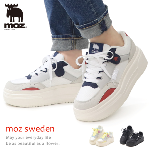 moz（モズ） スニーカー レディース 厚底 ウォーキングシューズ