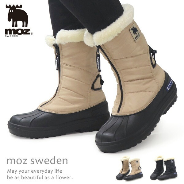 moz（モズ） スノーブーツ レディース ブーツ 防寒ブーツ ボア 撥水