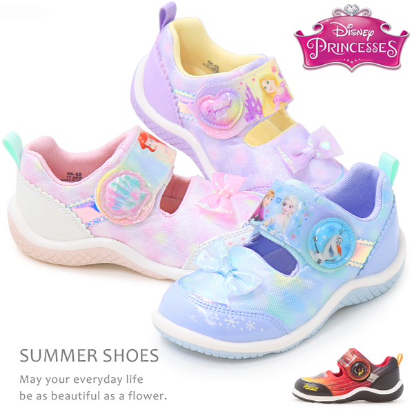 【レア】ディズニーペア　3Sサイズ・DSサイズ Disney（ディズニー） プリンセス サンダル ラプンツェル アリエル