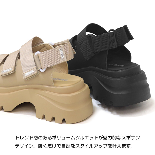 GERRY（ジェリー） サンダル 厚底 レディース スポーツサンダル 厚底