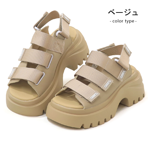 GERRY（ジェリー） サンダル 厚底 レディース スポーツサンダル 厚底