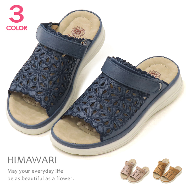 サンダル レディース バックバンド ぺたんこ ウェッジソール 2WAY 靴
