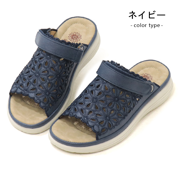 サンダル レディース バックバンド ぺたんこ ウェッジソール 2WAY 靴