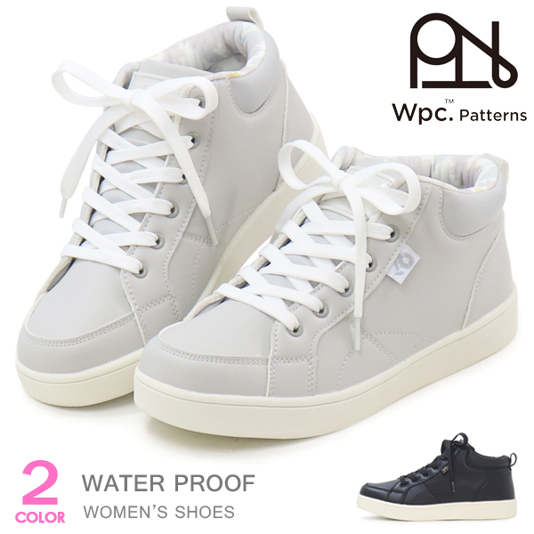 Wpc. Patterns 防水 スニーカー レディース ハイカット レインシューズ