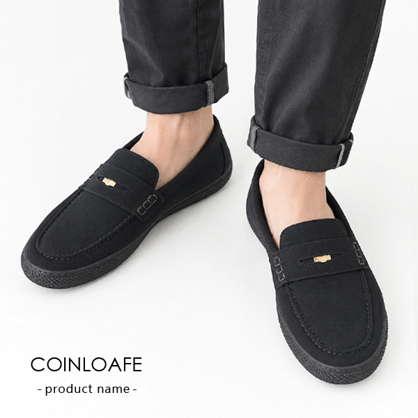 CONVERSE スエード ローファー ブラック CONVERSE（コンバース） ローファースニーカー スエード メンズ