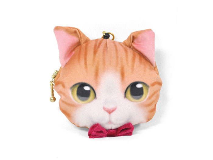 ボンレス猫 フルーツ着ぐるみぬいぐるみ/ICパスケース/巾着 5のつく日+4％]おしゃこ リール付きぬいぐるみポーチパスケース