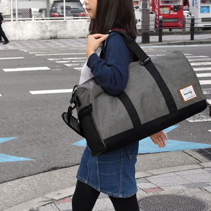 ボストンバッグ レディース おしゃれ 大容量 旅行用 修学旅行 スポーツ ポリキャンバス バイカラー 2way  :bb-bag-167:rana(ラナ) - 通販 - Yahoo!ショッピング