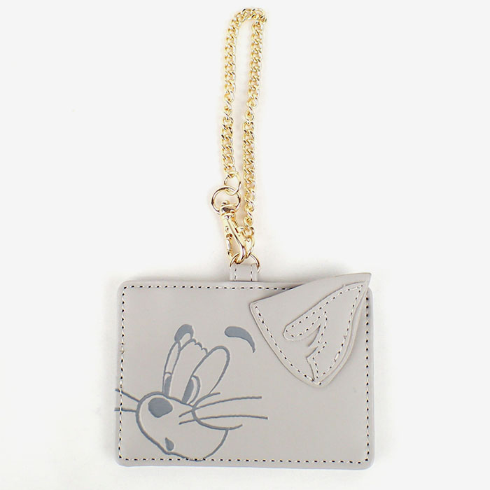 トムとジェリー パスケース 定期入れ グッズ レディース おしゃれ かわいい FLAPPER フラッパー フェイス ラテカラー キャラクター タフィー チェーン | flapper_bags | 01