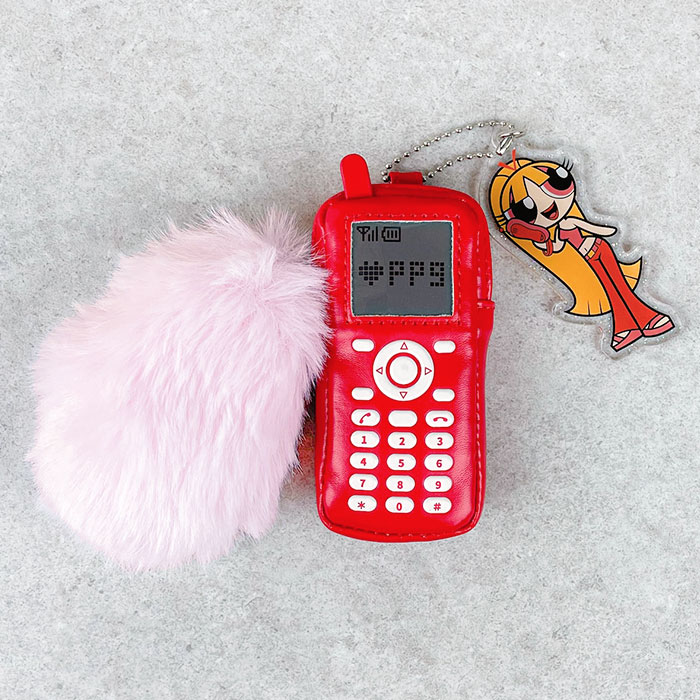 パワーパフガールズ ポーチ グッズ FLAPPER フラッパー ケイタイモチーフ ミニポーチ 小物入れ バッグチャーム かわいい 可愛い おしゃれ 大人 雑貨 パワパフ | flapper_bags | 01