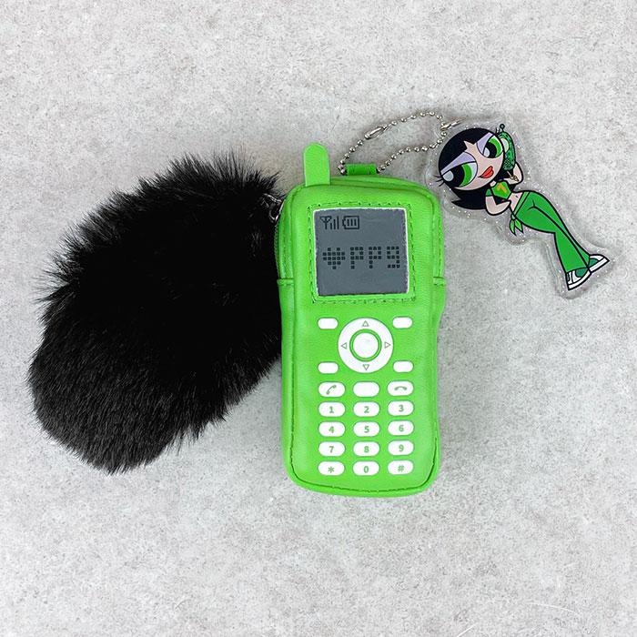 パワーパフガールズ ポーチ グッズ FLAPPER フラッパー ケイタイモチーフ ミニポーチ 小物入れ バッグチャーム かわいい 可愛い おしゃれ 大人 雑貨 パワパフ | flapper_bags | 03