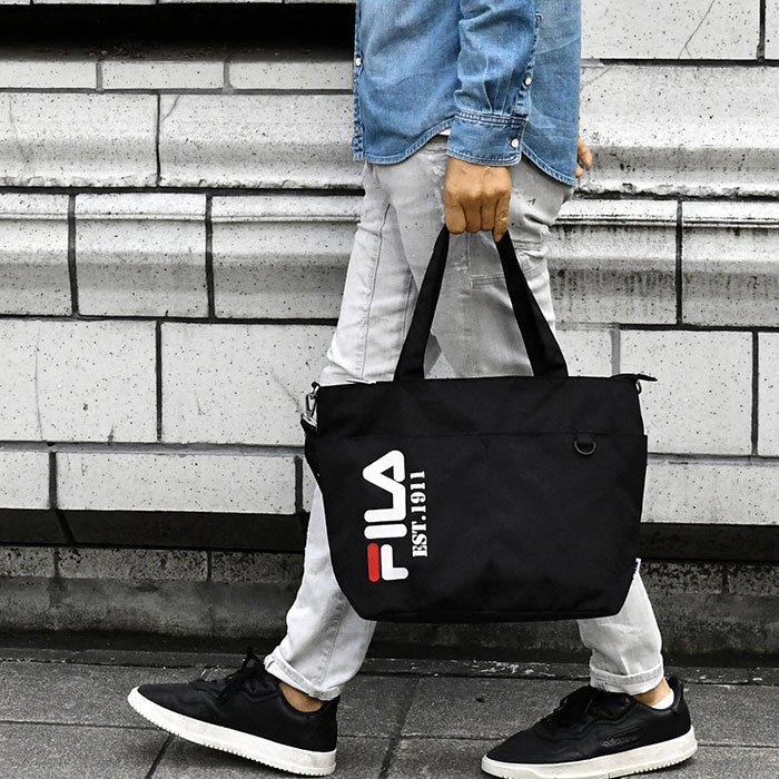 FILA フィラ トートバッグ メンズ おしゃれ 大きめ A4 ファスナー