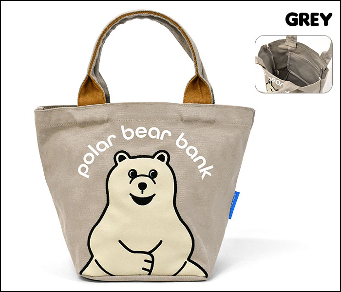 ポーラーベアバンク アップリケ刺繍 キャンバス トートバッグ Sサイズ