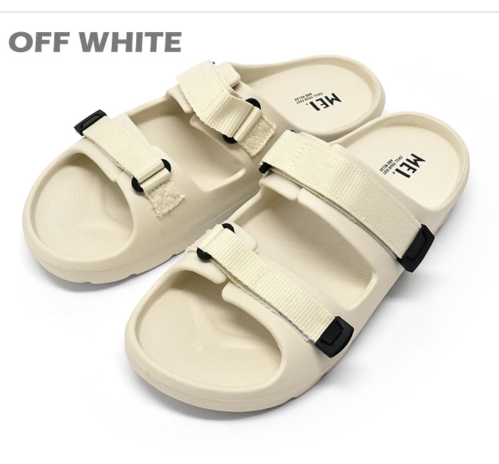 MEI（メイ） Wテープ サンダル メンズ おしゃれ かっこいい スリッパ