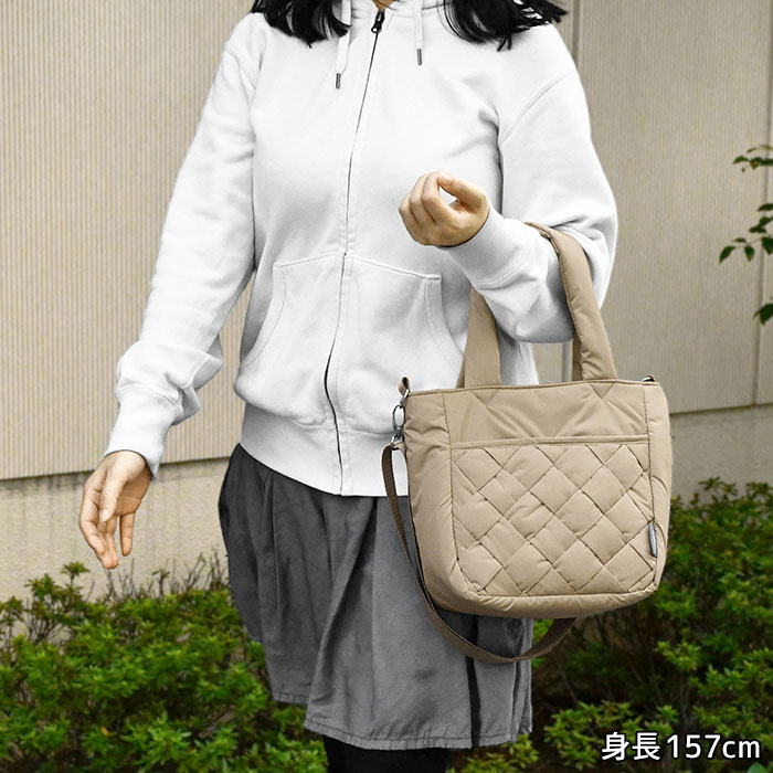 2way ミニトートバッグ レディース 中綿 キルティング 小さめ