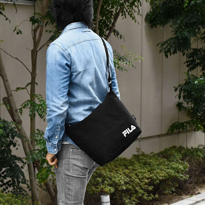 FILA（フィラ） キャンバス ショルダーバッグ メンズ ショルダー 斜