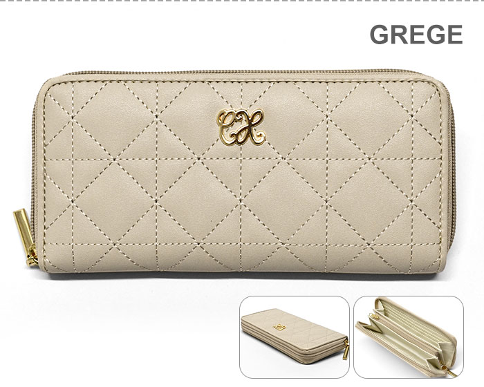 キルティング ラウンドファスナー 長財布 レディース 大容量 ラウンド