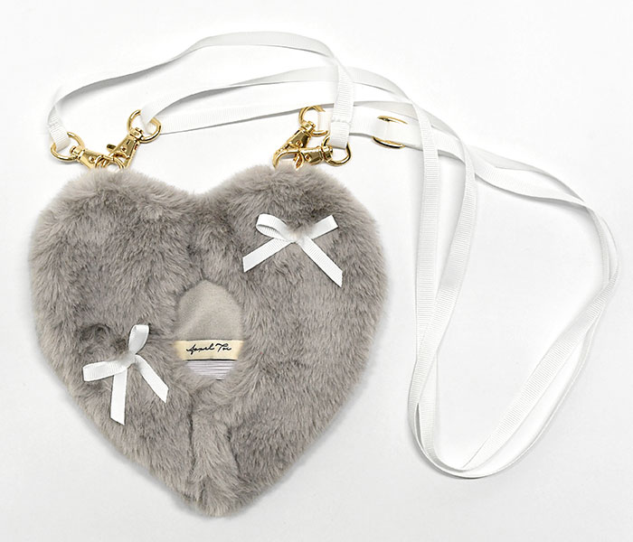 ハートおくるみ 2way ぬいショルダー ぬい活 ぬい服 ぬい用 ファー
