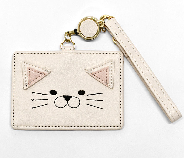 猫 ねこ ネコ パスケース 定期入れ グッズ 猫グッズ 猫柄 顔 猫耳 耳