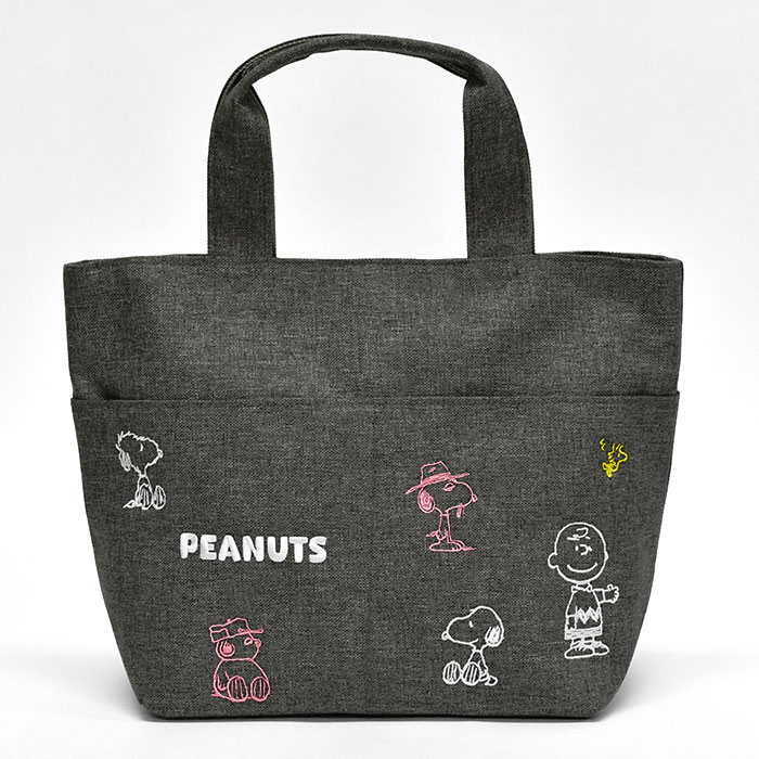 SNOOPY（スヌーピー） 刺繍 ミニトートバッグ レディース 小さめ 