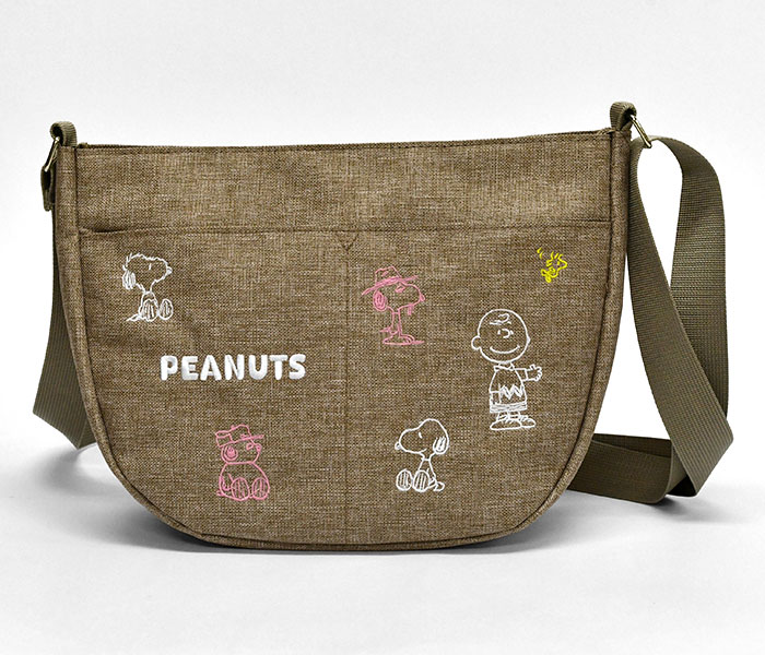 SNOOPY（スヌーピー） 刺繍 ショルダーバッグ レディース ミニ