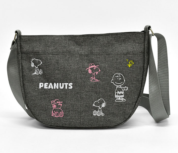 SNOOPY（スヌーピー） 刺繍 ショルダーバッグ レディース ミニ