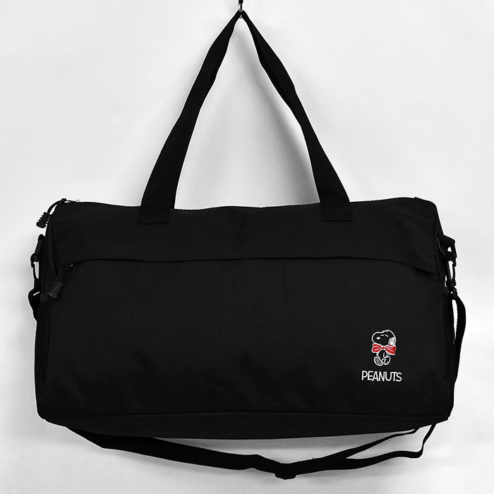 SNOOPY（スヌーピー） ボストンバッグ 2way レディース ブラック 黒