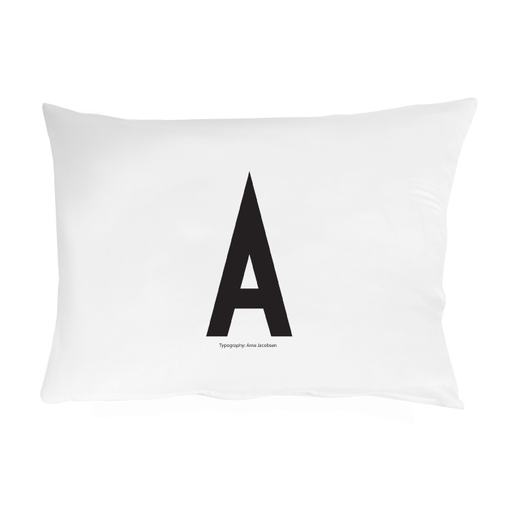 正規品 DESIGN LETTERS(デザインレターズ) PERSONAL PILLOW CASE [A-M] 70x50cm パーソナルピローケース イニシャル デンマーク モノトーン 枕 まくら カバー｜superkagu｜02