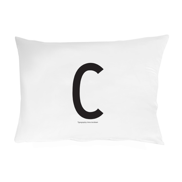 正規品 DESIGN LETTERS(デザインレターズ) PERSONAL PILLOW CASE [A-M] 70x50cm パーソナルピローケース イニシャル デンマーク モノトーン 枕 まくら カバー｜superkagu｜04