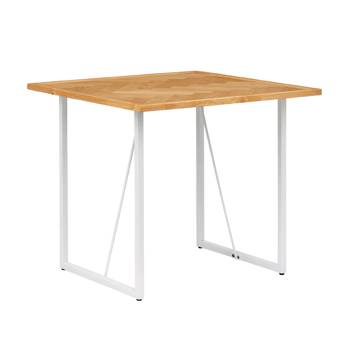 ダイニングテーブル 幅80cm 正方形 ヘリンボーン天板 オーク突板使用 ダイニング 食卓テーブル おしゃれ 木製 テーブル単品 Grammy(グラミー)｜superkagu｜02
