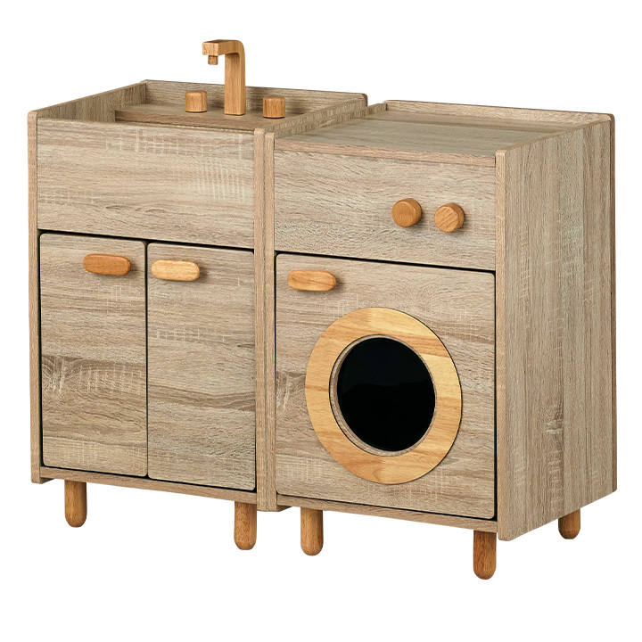 ままごと おままごと ままごと冷蔵庫 おもちゃ 子供 リバーシブル 収納家具 収納BOX 2way 知育玩具 木製 ままごとキッチン 2set Curumi(クルミ) 全12タイプ_6