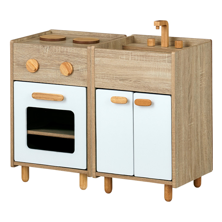 ままごと おままごと ままごと冷蔵庫 おもちゃ 子供 リバーシブル 収納家具 収納BOX 2way 知育玩具 木製 ままごとキッチン 2set Curumi(クルミ) 全12タイプ_7