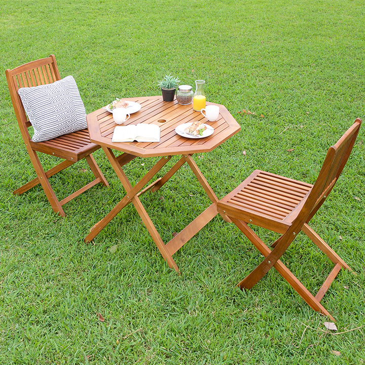 木のガーデンテーブルセット 折りたたみのおすすめ人気商品一覧 通販