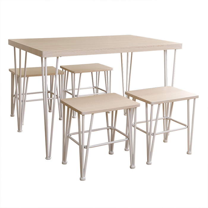 ダイニングセット シンプル さわやかなオシャレダイニング5点セット  