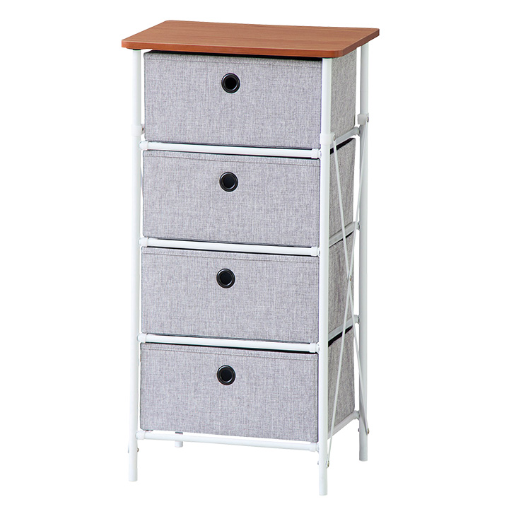 簡単組立 チェスト 4段ボックス 4段チェスト ラック 4段 収納チェスト