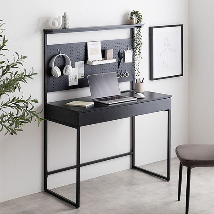 パソコンデスク 机 PCデスク 学習机 ワークデスク コンセント付き 省