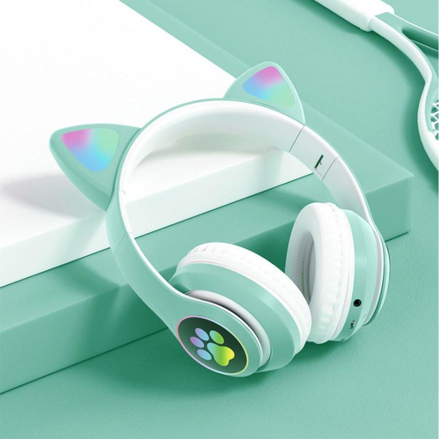 ヘッドホン 猫耳 かわいい 虹色ライト ネコ耳 ヘッドホン ワイヤレス Bluetooth5.0 SNSで大注目 10時間連続再生 有線 無線  折りたたみ 高音質 ゲーム ギフト :superman0132:superman-store 通販 